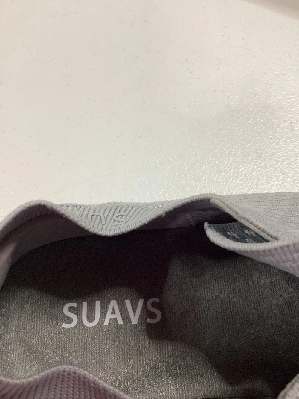 Suavs Light Gray Knit Slip-On Loafers with Gum Sole